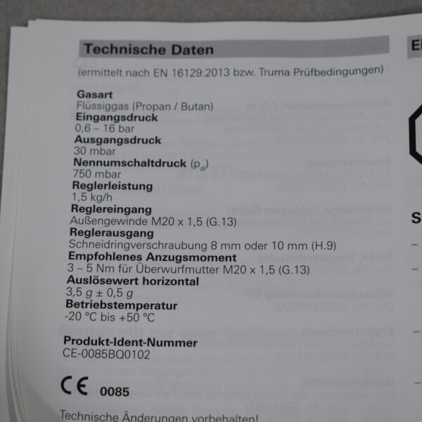 Truma Duo Control CS Gasdruckregler