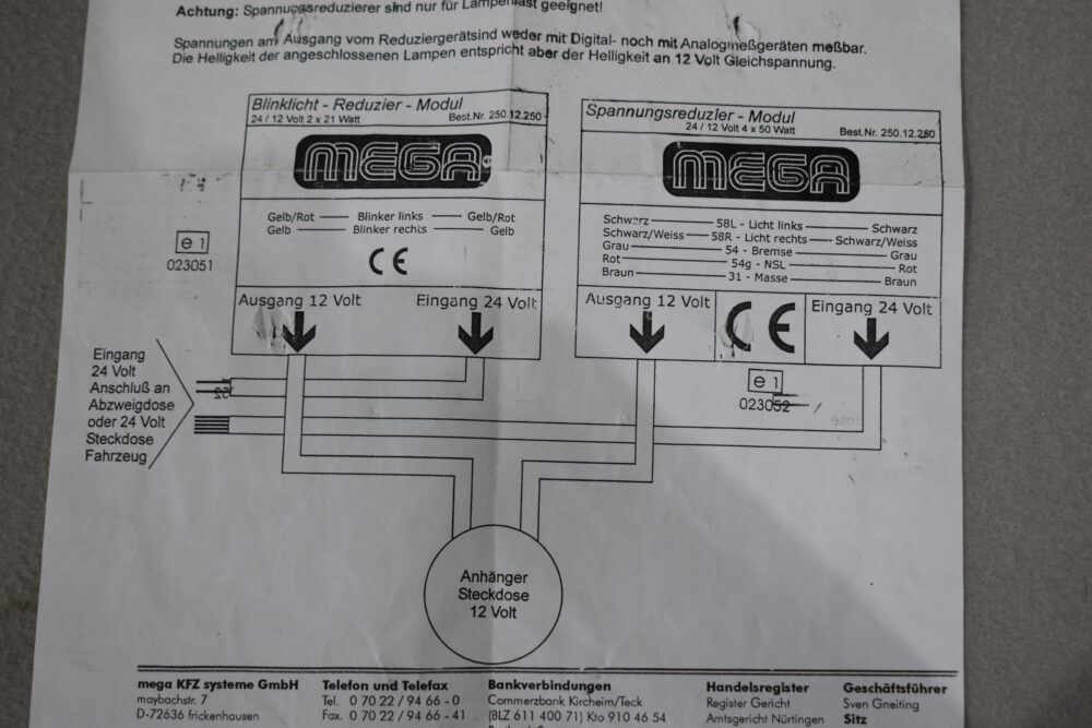 Mega Spannungsreduzierer für Anhängerkupplung und Blinker