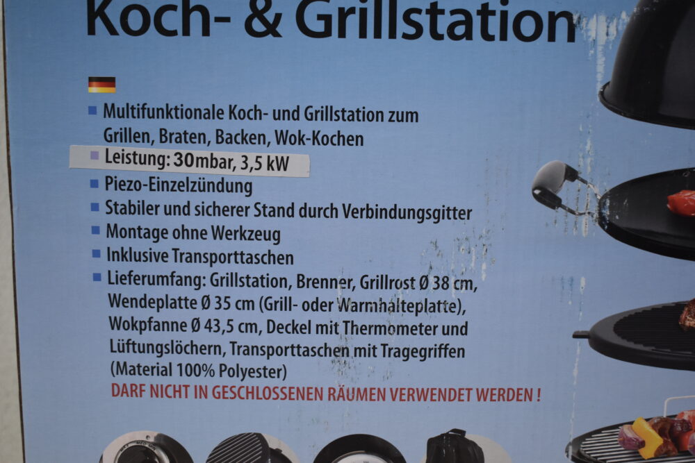 Camp 4 Woki-4 in 1 Koch-und Grillstation; 30mbar