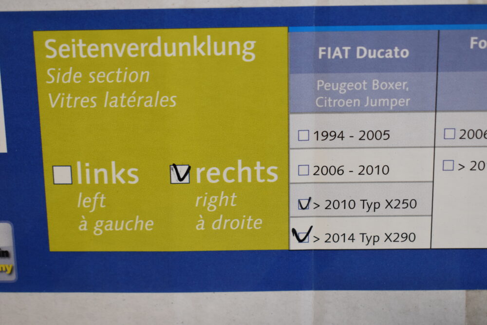 Remis Verdunklungsrollo; Fahrerhauskabine rechts und links