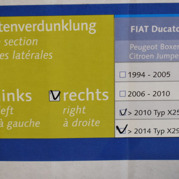 Remis Verdunklungsrollo; Fahrerhauskabine rechts und links