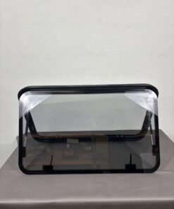 Mekuwa Ausstellfenster Echtglas 1000x600mm; schwarz – Bild 2