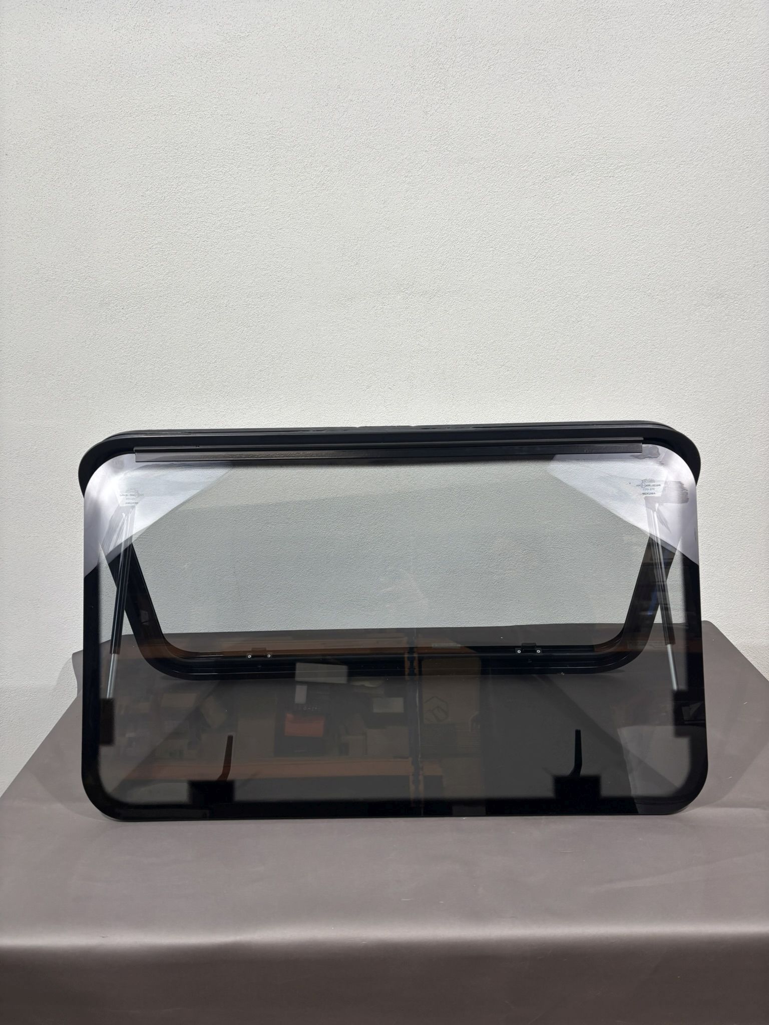 Mekuwa Ausstellfenster Echtglas 1000x600mm; schwarz – Bild 2