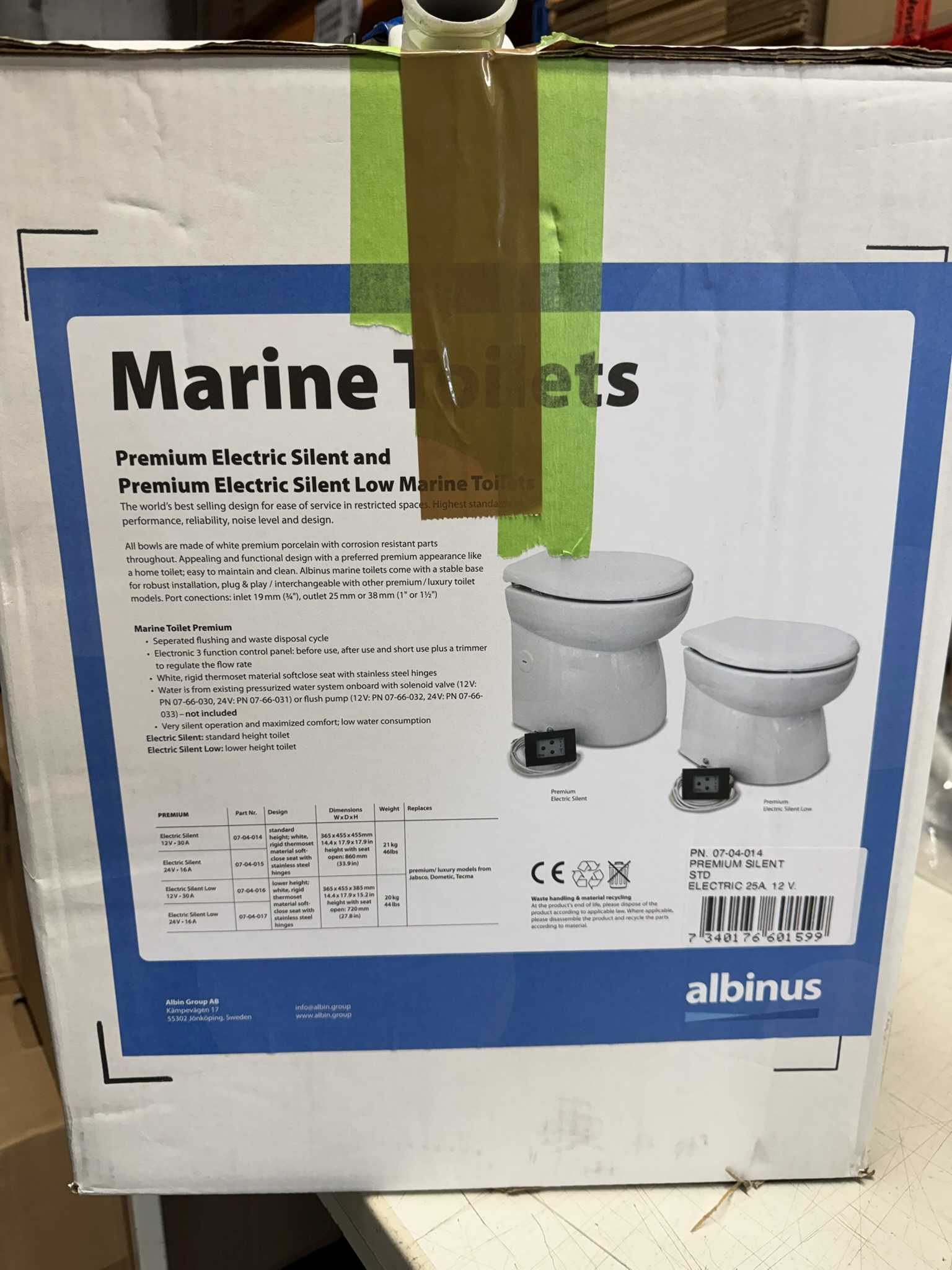 Albinus Marine Keramik-Zerhacker-Toilette für Wohnmobil PN 07-04-014 – Bild 13