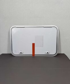 Serviceklappe / Servicetür 650x900mm Din links silber / weiß