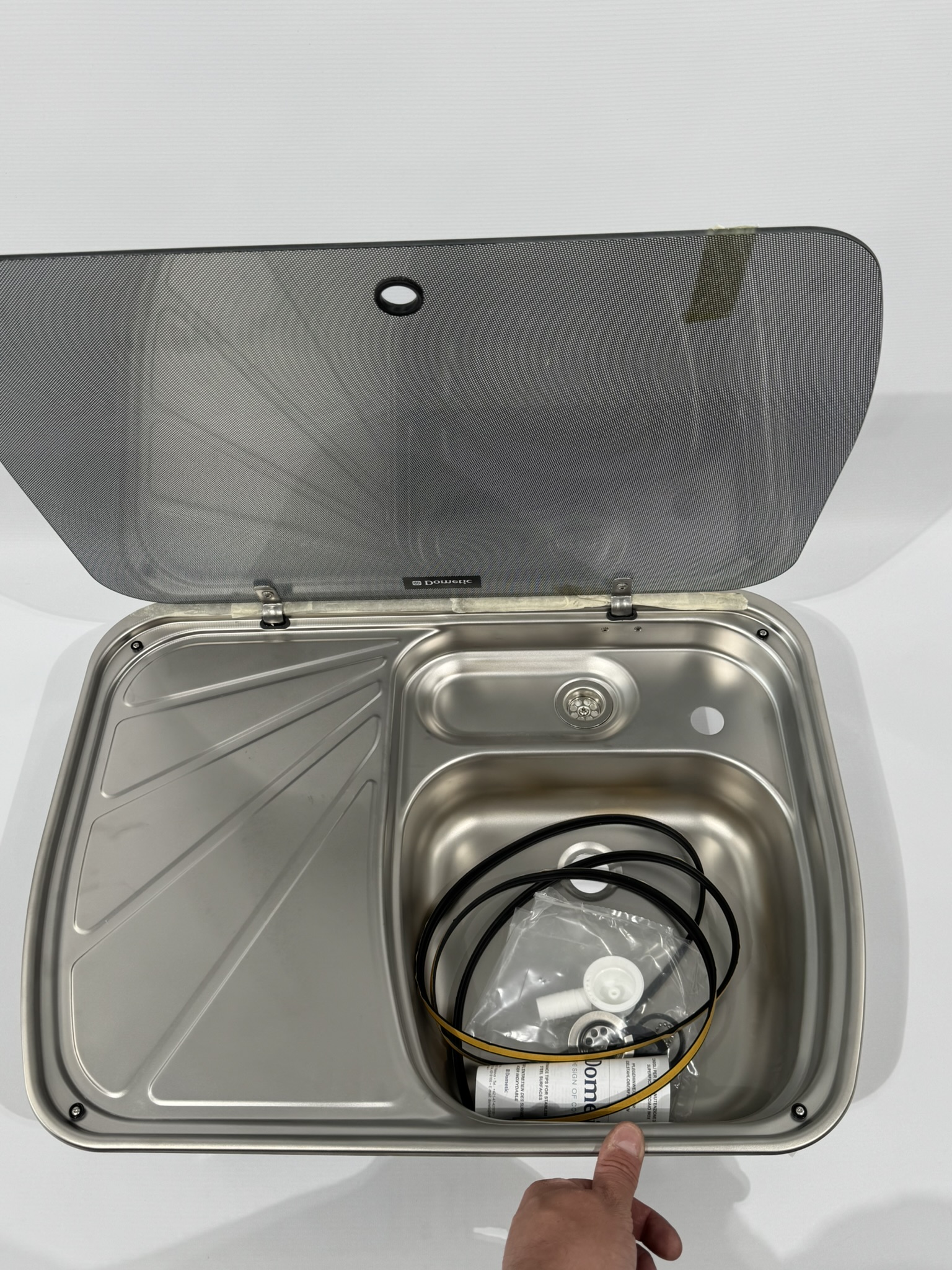 Dometic Spülbecken mit Glasabdeckung 600x450mm – Bild 4