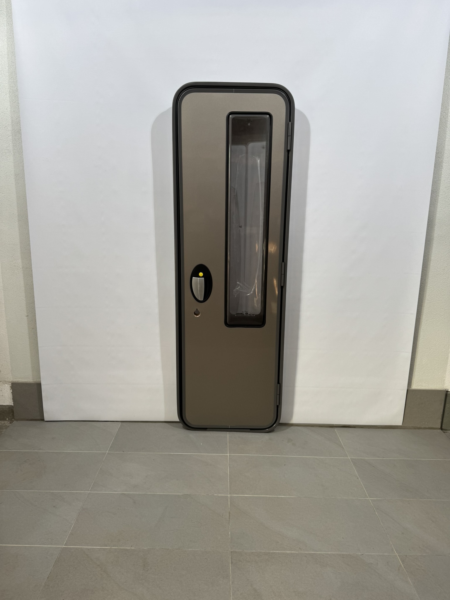 Hymer Aufbautür grau mit Fenster 1731x545mm