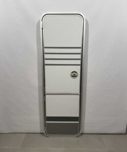 Alternative view of Hymer Aufbautür 2-teilig Hammerschlag grau / weiß 1750x545mm