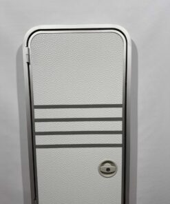 Hymer Aufbautür 2-teilig Hammerschlag grau / weiß 1750x545mm – Bild 3