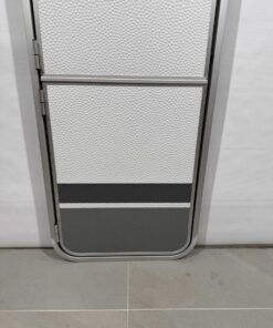 Hymer Aufbautür 2-teilig Hammerschlag grau / weiß 1750x545mm – Bild 5
