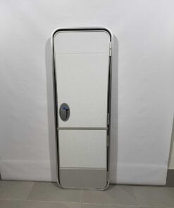 Hymer Aufbautür weiß/grau 2-teilig Hammerschlagblech 1740x580mm – Bild 2