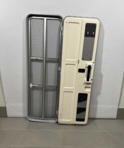 Hymer Aufbautür silber / grau 1731x545mm mit Fliegengitter – Bild 12