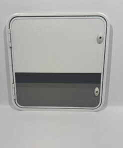 Serviceklappe / Stauraumklappe Wohnwagen / Wohnmobil 800x800mm weiß/silber – Bild 2