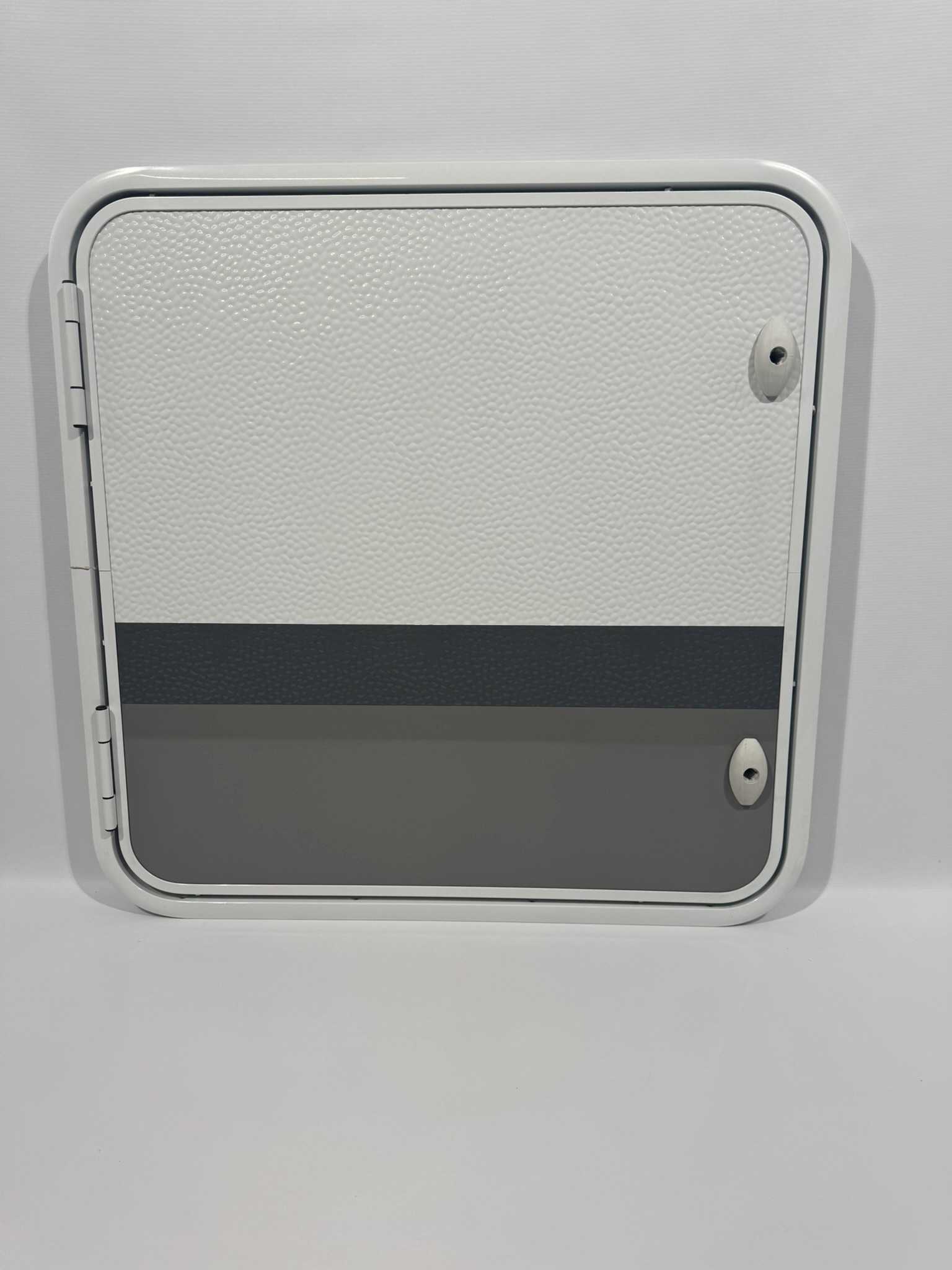 Serviceklappe / Stauraumklappe Wohnwagen / Wohnmobil 800x800mm weiß/silber – Bild 2