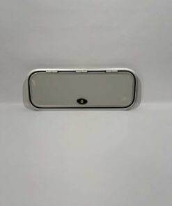 Serviceklappe / Stauraumklappe Wohnwagen / Wohnmobil 799x294mm weiß/silber