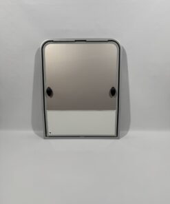 Serviceklappe / Stauraumklappe Wohnwagen / Wohnmobil 690x880mm weiß/silber