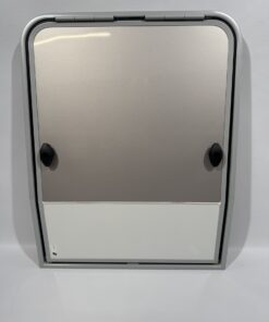Serviceklappe / Stauraumklappe Wohnwagen / Wohnmobil 690x880mm weiß/silber – Bild 2