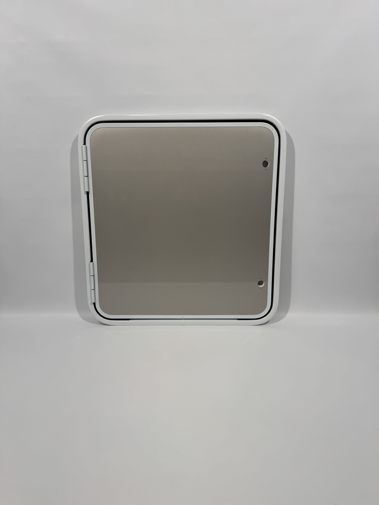 Serviceklappe / Stauraumklappe 800x850mm Wohnwagen / Wohnmobil silber/weiß