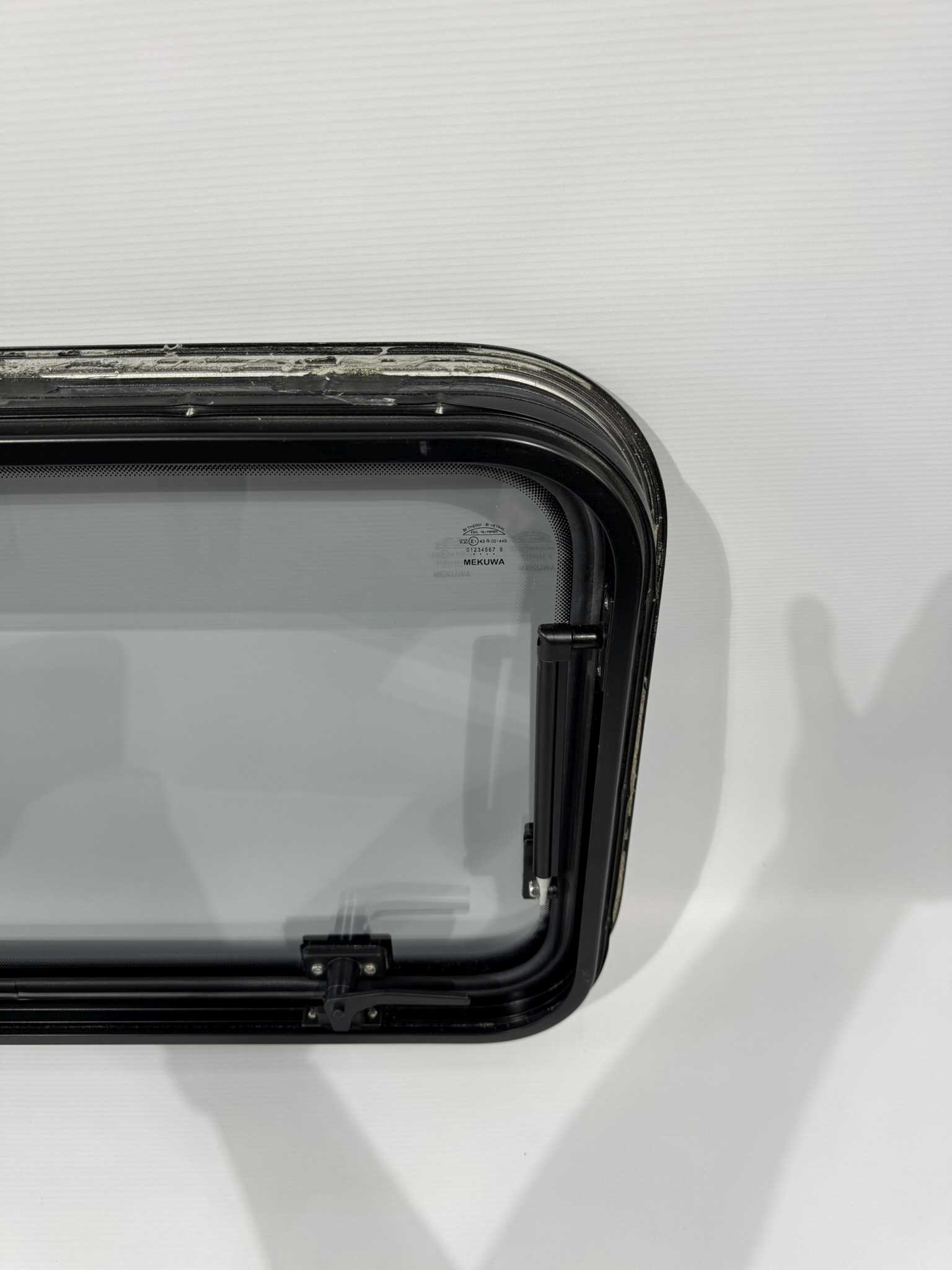 Mekuwa Echtglas Ausstellfenster 800x450mm schwarz – Bild 9