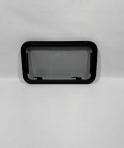 Mekuwa Echtglas Ausstellfenster 800x450mm schwarz