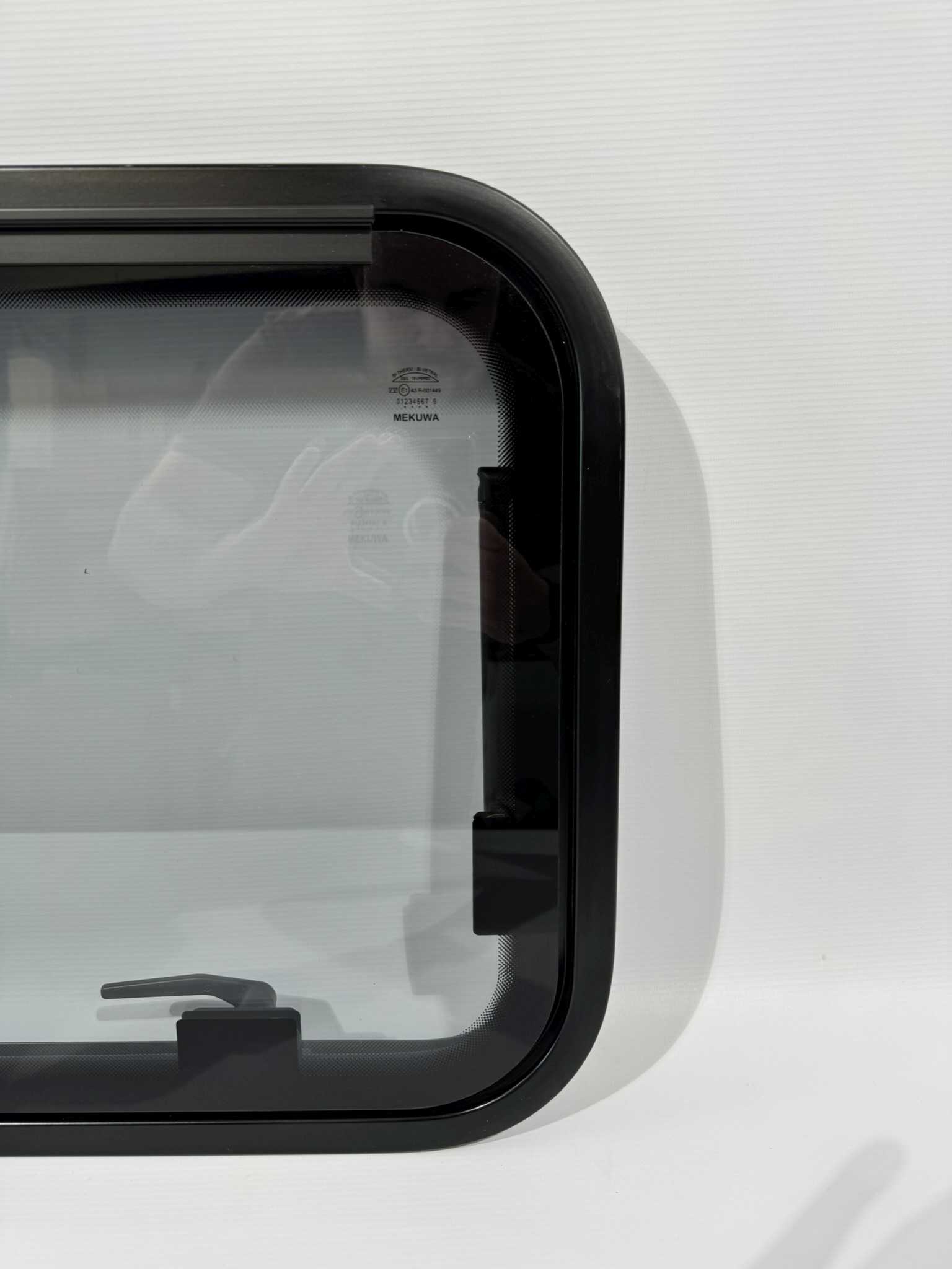 Mekuwa Echtglas Ausstellfenster 800x450mm schwarz – Bild 4