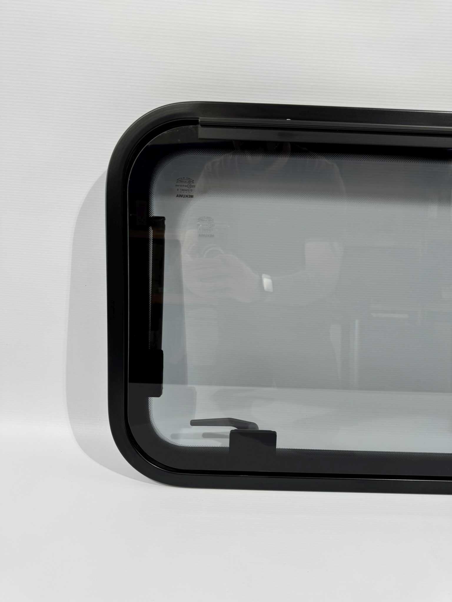 Mekuwa Echtglas Ausstellfenster 800x450mm schwarz – Bild 5