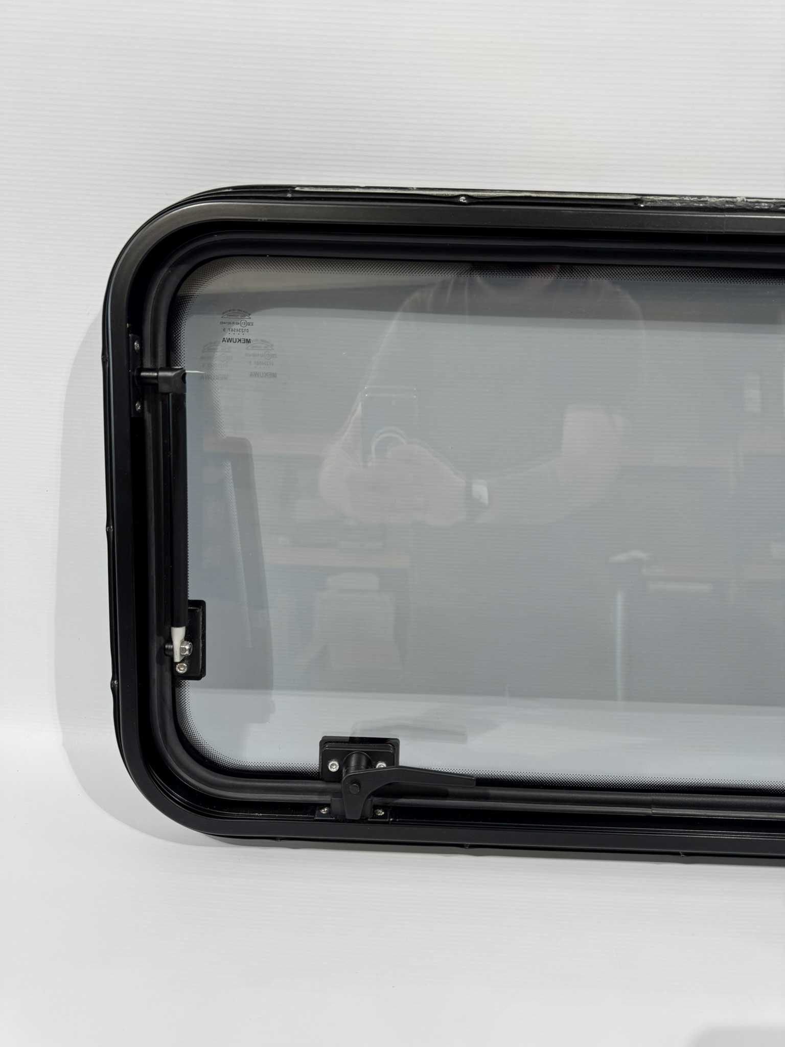Mekuwa Echtglas Ausstellfenster 800x450mm schwarz – Bild 8