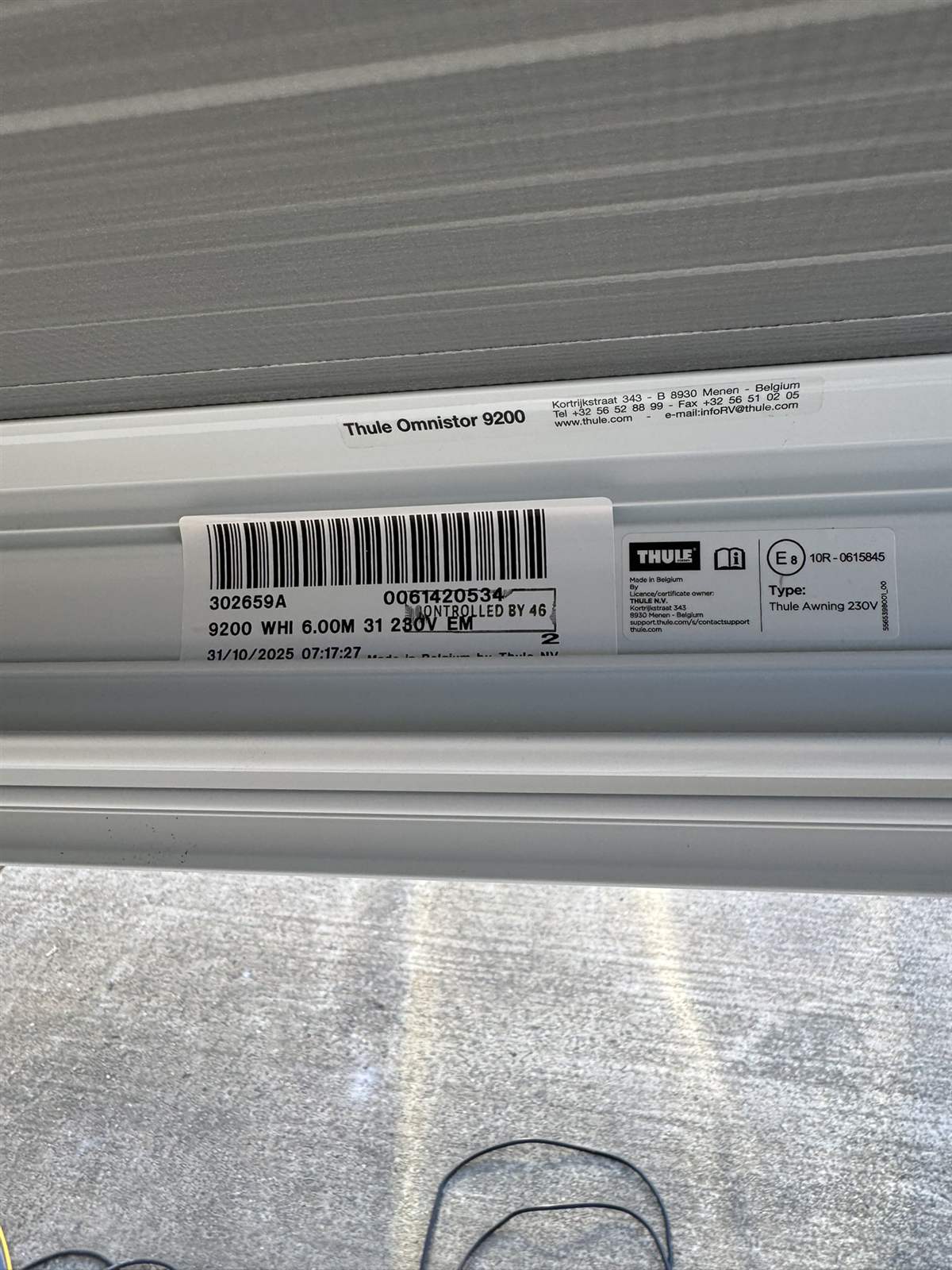 Thule Omnistor 9200 Dachmarkise 600cm weiß elektrisch – Bild 2
