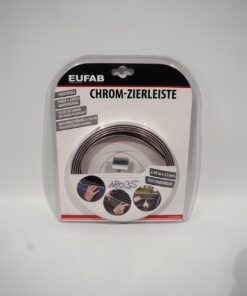 Eufab Chrom-Zierleiste selbstklebend 2,45m x 21mm 30182