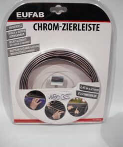 Eufab Chrom-Zierleiste selbstklebend 2,45m x 21mm 30182 - Bild 2