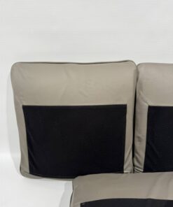 Eura Mobil Echtleder Kissen graubraun 45x45cm 3er Set – Bild 10