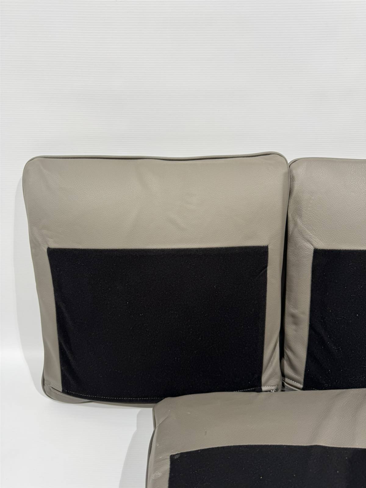 Eura Mobil Echtleder Kissen graubraun 45x45cm 3er Set – Bild 10