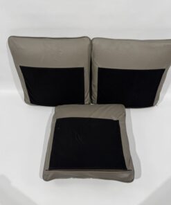 Eura Mobil Echtleder Kissen graubraun 45x45cm 3er Set – Bild 8
