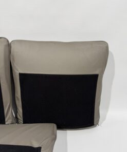 Eura Mobil Echtleder Kissen graubraun 45x45cm 3er Set – Bild 9