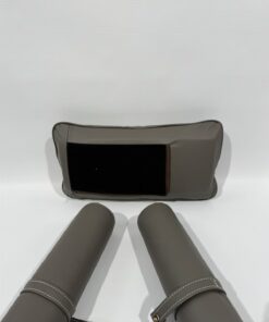 Eura Mobil Echtleder Nackenrollen + Kissen graubraun 45x22cm – Bild 7