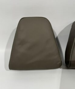 Eura Mobil Kopfstützen Hülle Echtleder graubraun 2er Set – Bild 3