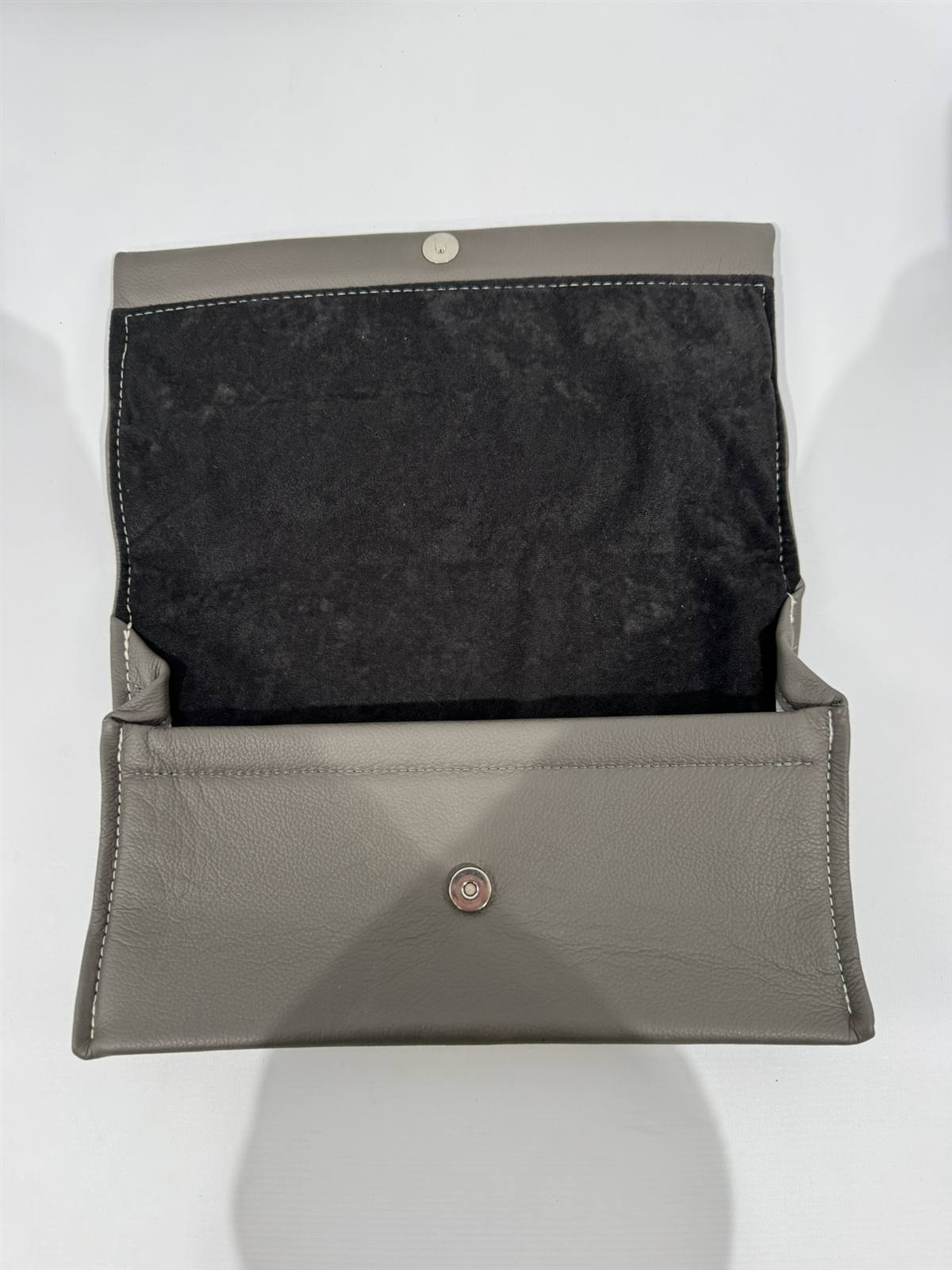 Eura Mobil Echtleder Tasche 33x22cm graubraun 2er Set – Bild 6
